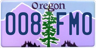 OR license plate 008FMO
