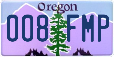 OR license plate 008FMP