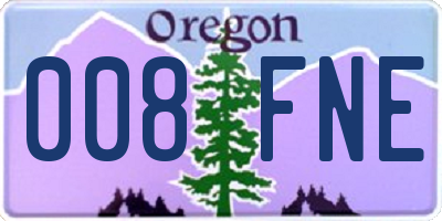 OR license plate 008FNE
