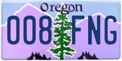 OR license plate 008FNG