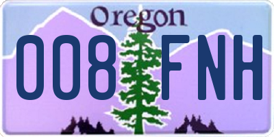 OR license plate 008FNH