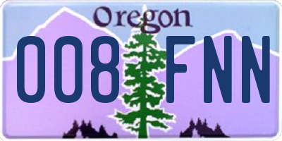 OR license plate 008FNN
