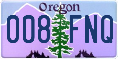 OR license plate 008FNQ