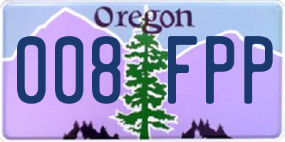 OR license plate 008FPP