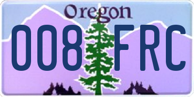 OR license plate 008FRC