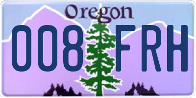 OR license plate 008FRH