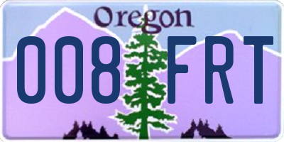 OR license plate 008FRT