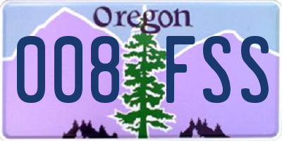 OR license plate 008FSS