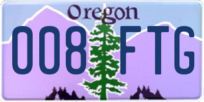 OR license plate 008FTG