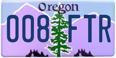 OR license plate 008FTR