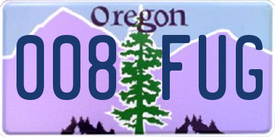 OR license plate 008FUG