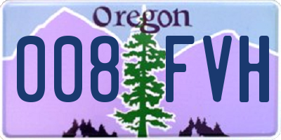 OR license plate 008FVH