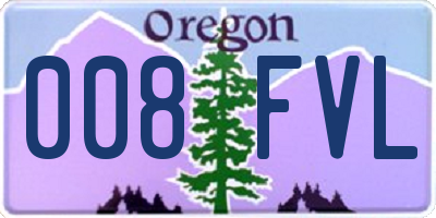 OR license plate 008FVL