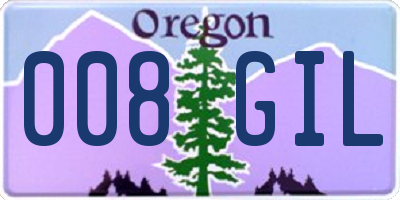 OR license plate 008GIL
