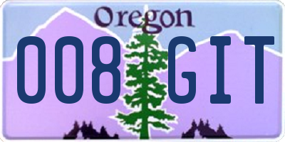 OR license plate 008GIT