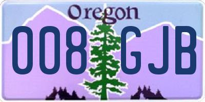 OR license plate 008GJB