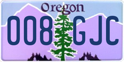OR license plate 008GJC