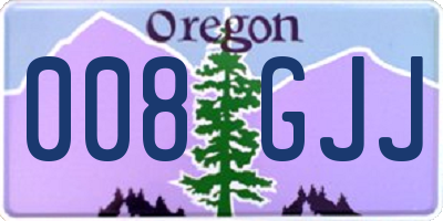 OR license plate 008GJJ