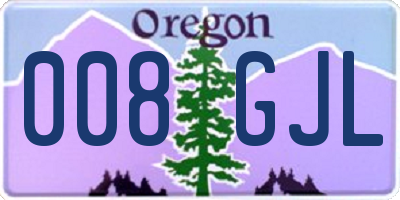 OR license plate 008GJL