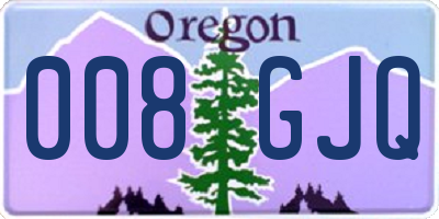 OR license plate 008GJQ