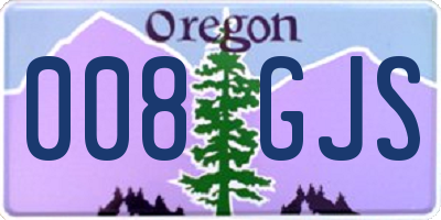 OR license plate 008GJS