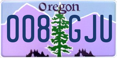 OR license plate 008GJU