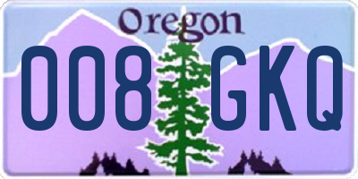 OR license plate 008GKQ