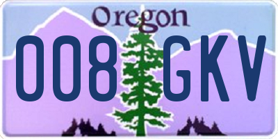 OR license plate 008GKV