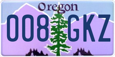 OR license plate 008GKZ