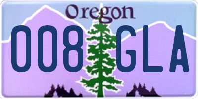 OR license plate 008GLA