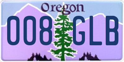 OR license plate 008GLB