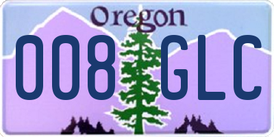 OR license plate 008GLC