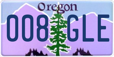 OR license plate 008GLE