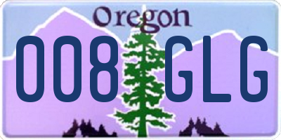 OR license plate 008GLG
