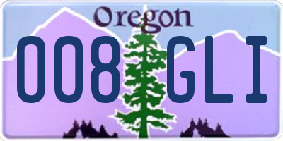 OR license plate 008GLI