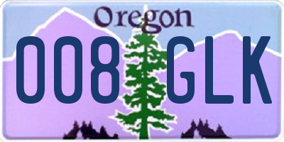 OR license plate 008GLK