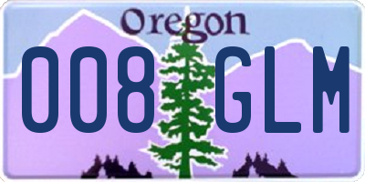 OR license plate 008GLM