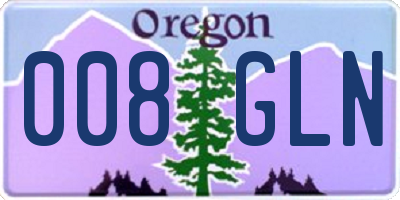 OR license plate 008GLN
