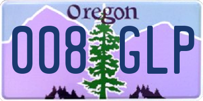 OR license plate 008GLP