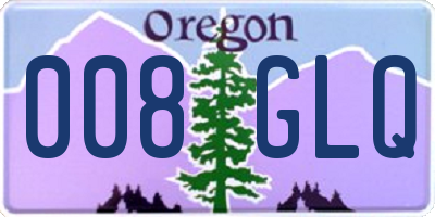 OR license plate 008GLQ