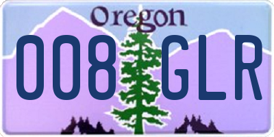 OR license plate 008GLR