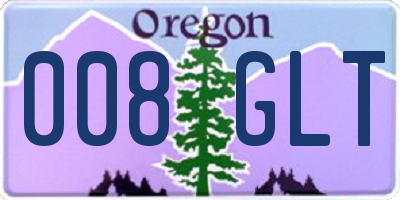 OR license plate 008GLT