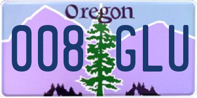 OR license plate 008GLU