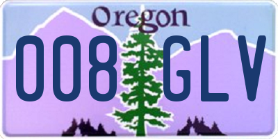 OR license plate 008GLV