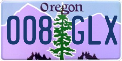 OR license plate 008GLX