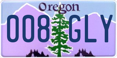 OR license plate 008GLY