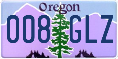 OR license plate 008GLZ