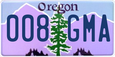 OR license plate 008GMA