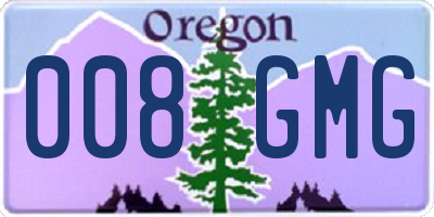 OR license plate 008GMG