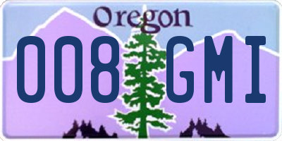 OR license plate 008GMI